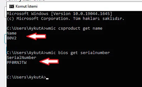 Bilgisayar Modeli ve Seri No Nasıl Öğrenilir?