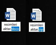 Microsoft Word İçindeki Resimleri Toplu İndirmek