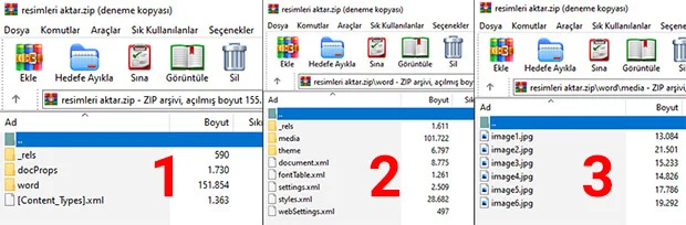 Microsoft Word İçindeki Resimleri Toplu İndirmek