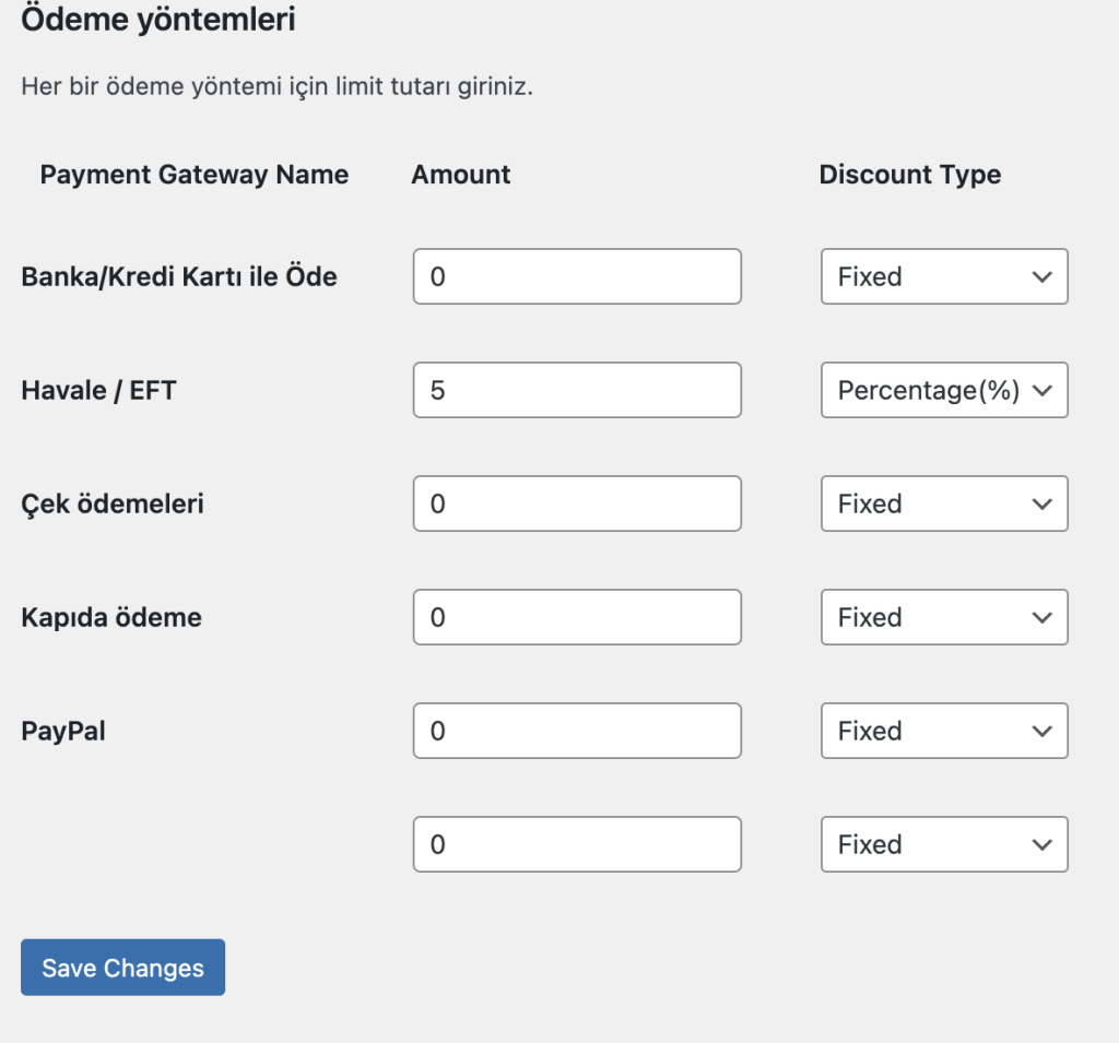 Woocommerce Ödeme Yöntemine Göre İndirim Tanımlama