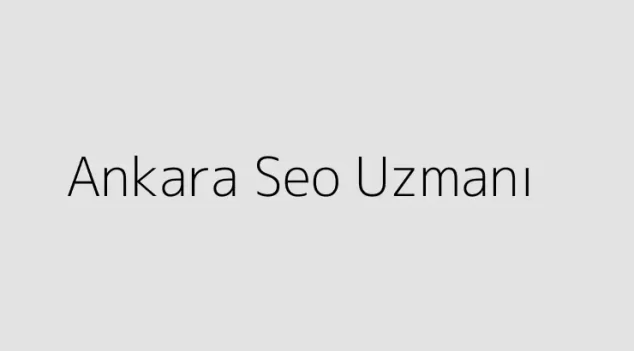 Ankara Seo Uzmanı