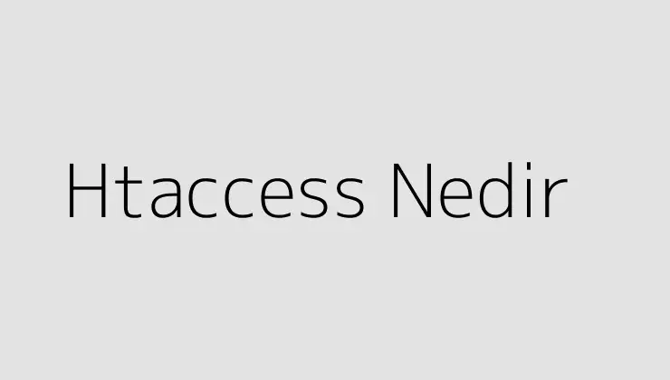 Htaccess Nedir