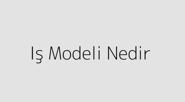 Iş Modeli Nedir