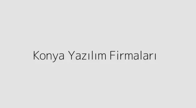 Konya Yazılım Firmaları