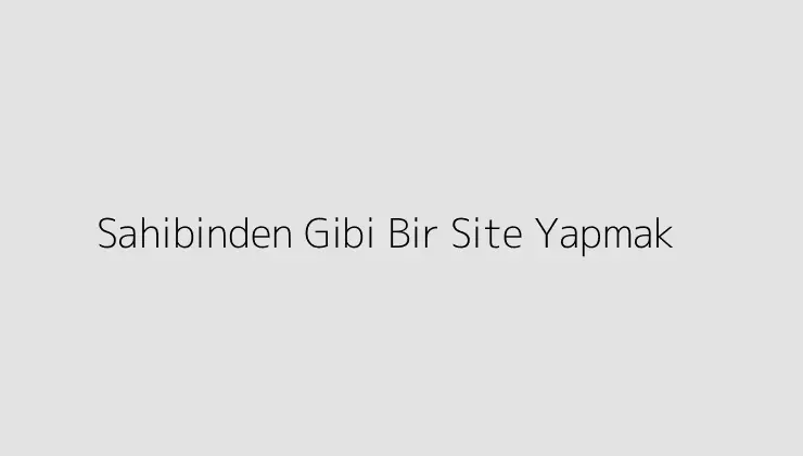 Sahibinden Gibi Bir Site Yapmak