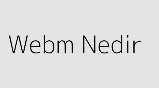 Webm Nedir