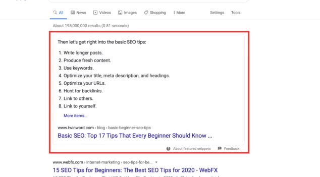 Featured Snippet Nedir? Nasıl Yapılır?